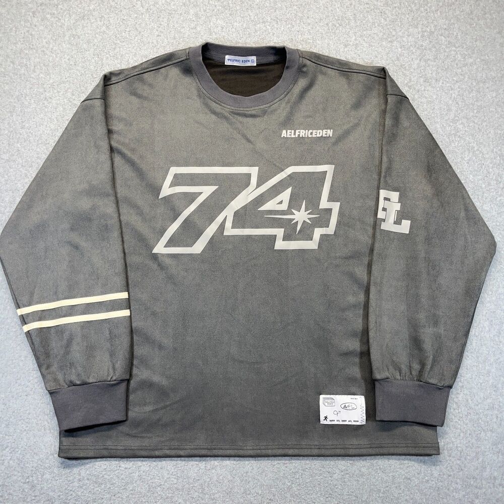 Aelfric Eden Crewneck Sweatshirt Men’s XL Gray Long Sleeve Graphic Streetwear